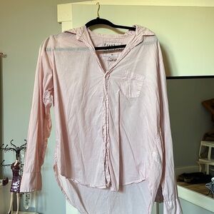 Frank and Eileen pink button up top